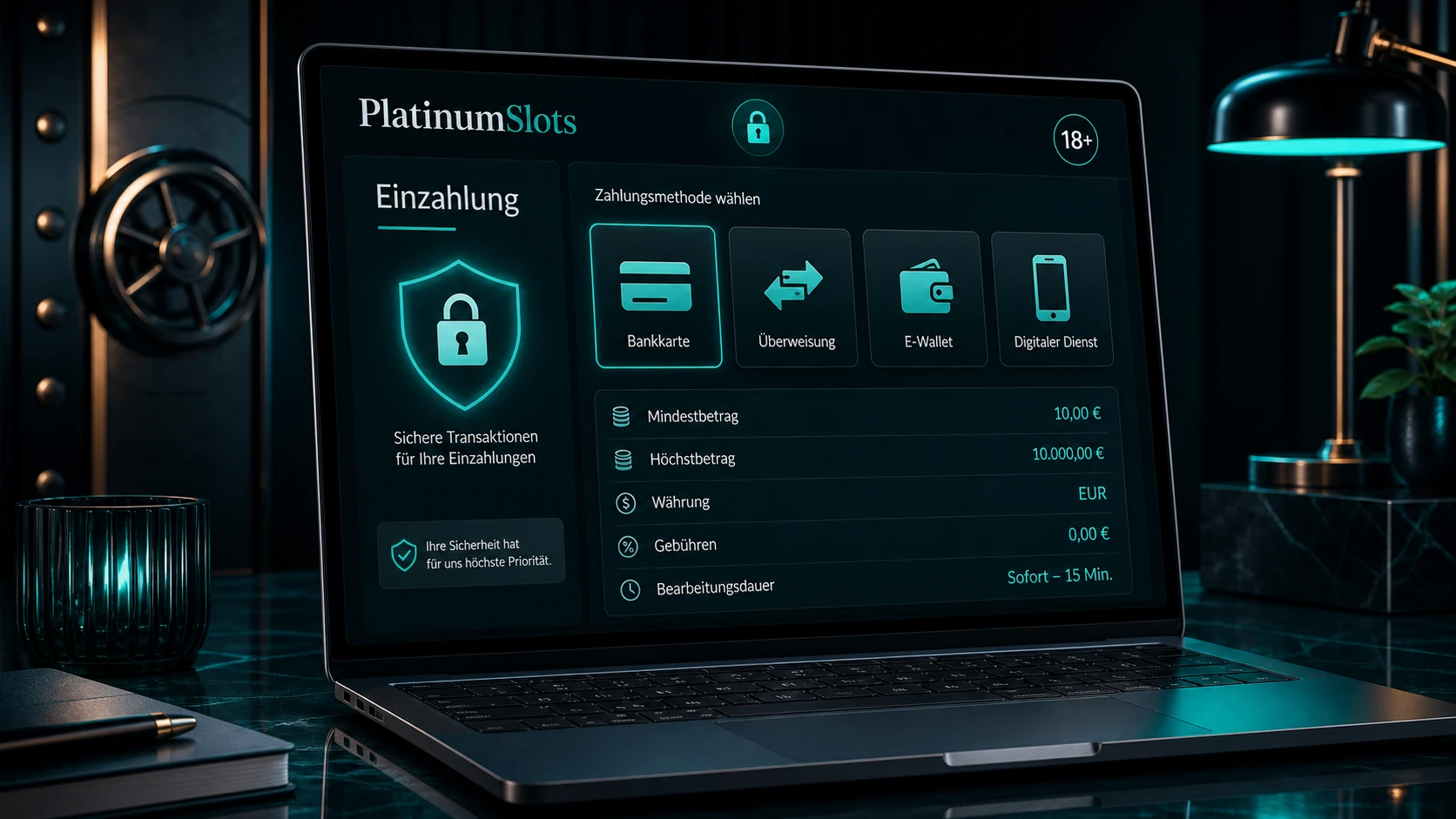 Einzahlungen bei PlatinumSlots