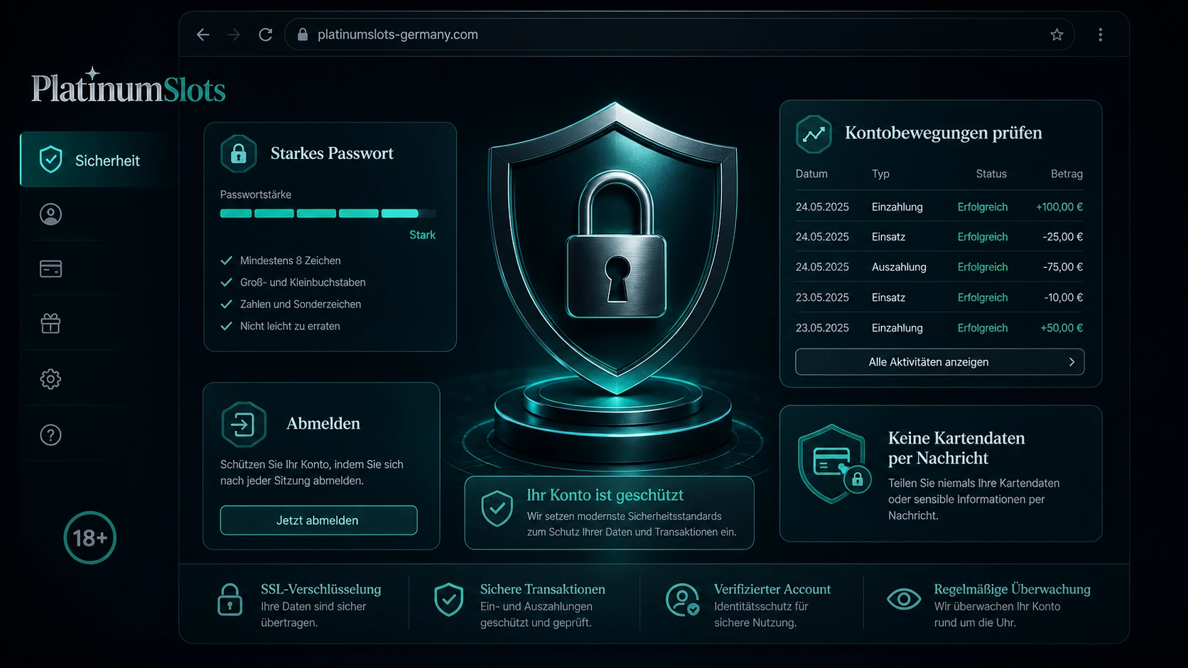 Sicherheit und offizielle Angaben